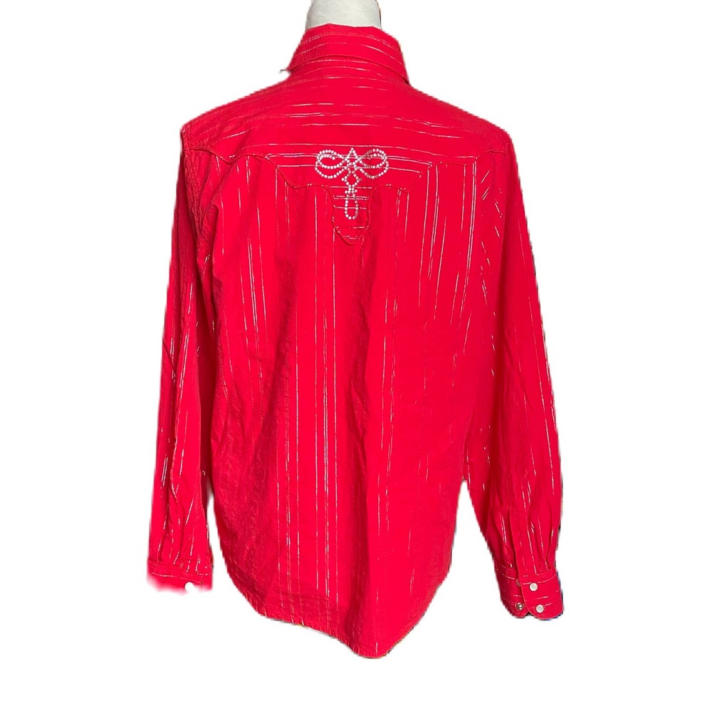 Rough Rider Rhinestone Button Down Size L - Picture 9 of 12
